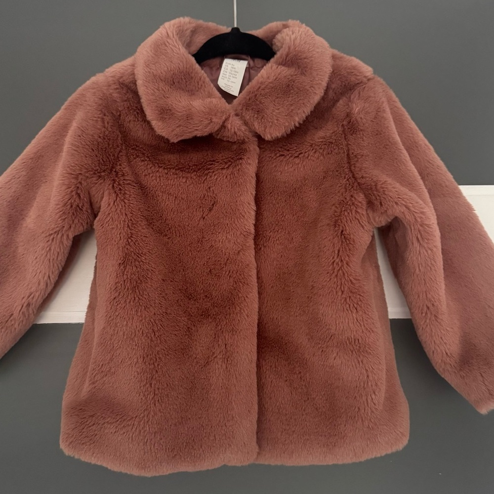 Pink Faux Fur Coat HM